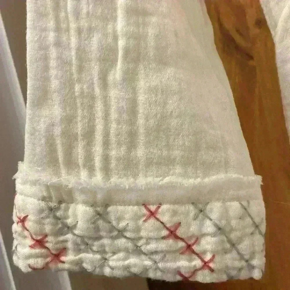 Johnny Was For Sundance Joanne Gauze Embroidered Blouse -Boho. Size Small - Picture 5 of 9